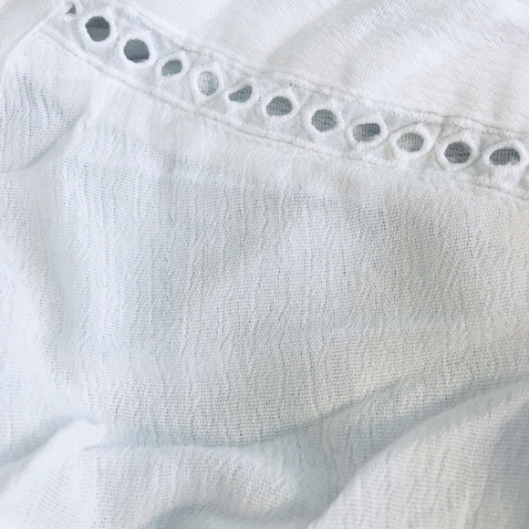 NEW Charter Club Plus Size White Blouse Button Up Shirt Roll Tab 3/4 Sleeves 0X - Picture 5 of 9